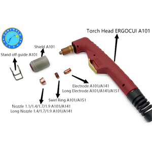 Pièces de rechange <span class=keywords><strong>Trafimet</strong></span> <span class=keywords><strong>A101</strong></span> Embouts de buse de coupe Pd0101 pour torche à gaz plasma - Product Image 2