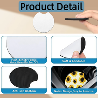 Vente en gros usine : Sous-verre de voiture en néoprène blanc vierge pour sublimation 5MM