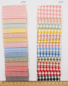 Stok tersedia serat mikro lembut katun poliester benang dicelup <span class=keywords><strong>Herringbone</strong></span> tenun kain kotak-kotak untuk pakaian musim panas - Product Image 5