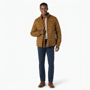 FINER THREADS Veste d'hiver matelassée pour homme, style streetwear entièrement personnalisée, avec tissu en toile rembourré de coton, séchage rapide, respirante - Product Image 1