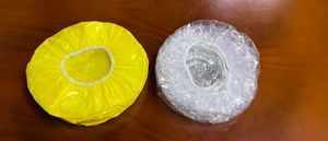 Gorro de pelo de PE impermeable Unisex <span class=keywords><strong>para</strong></span> teñir el cabello Anti polvo desechable PE gorro de ducha transparente - Product Image 5