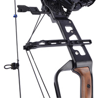 Ensemble d'arc composé double usage Mengqin, poignée en alliage d'aluminium CNC de 6,5 pouces, 21,5-60 LBS, longueur de tir de 26-30 pouces, pour la chasse et le tir