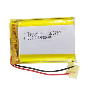 Batteria Ricaricabile agli Ioni di Litio Polimero Msds Li-ion 103450 6.66wh Lipo <span class=keywords><strong>3</strong></span>.7v 1800mah 2000mah - Product Image 1
