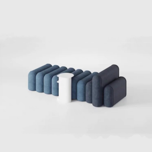 Banco de tres plazas de tela nórdica impermeable y de fácil cuidado, de lujo, minimalista y de alta comodidad, para entrada, guardarropa, banco para zapatos y sofá. - Product Image 6