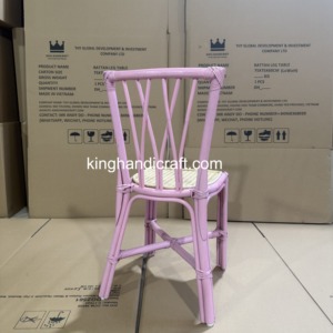 Chaise d'enfant en rotin artisanal haut de gamme pour la location – Mobilier en osier naturel pour mariages, événements et célébrations - Product Image 6