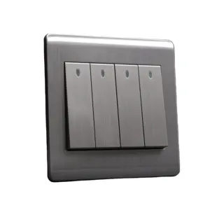 86*90 mm deluxe stainless steel cover electrical wall switch modern switch