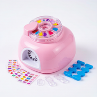 Ensemble de manucure pour enfants, table de maquillage avec miroir, autocollants, jeu de salon de beauté, cadeau pour filles