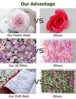 LUYI 2025 Meilleure vente Mur de toile en tissu enroulable rose vif pour mariage, toile de fond murale florale 5D
