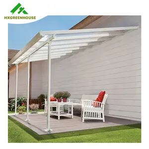 Bâche de protection solaire en plastique imperméable pour patio, toit en polycarbonate, permanent et amovible, idéal pour un camping-car