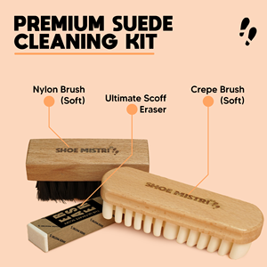 Suede Care Kit with Crepe Rubber Brush Nylon Brush and Suede Eraser for Suede Nubuck <b>Boots</b> Shoes Leather Accessories - Product Image 5