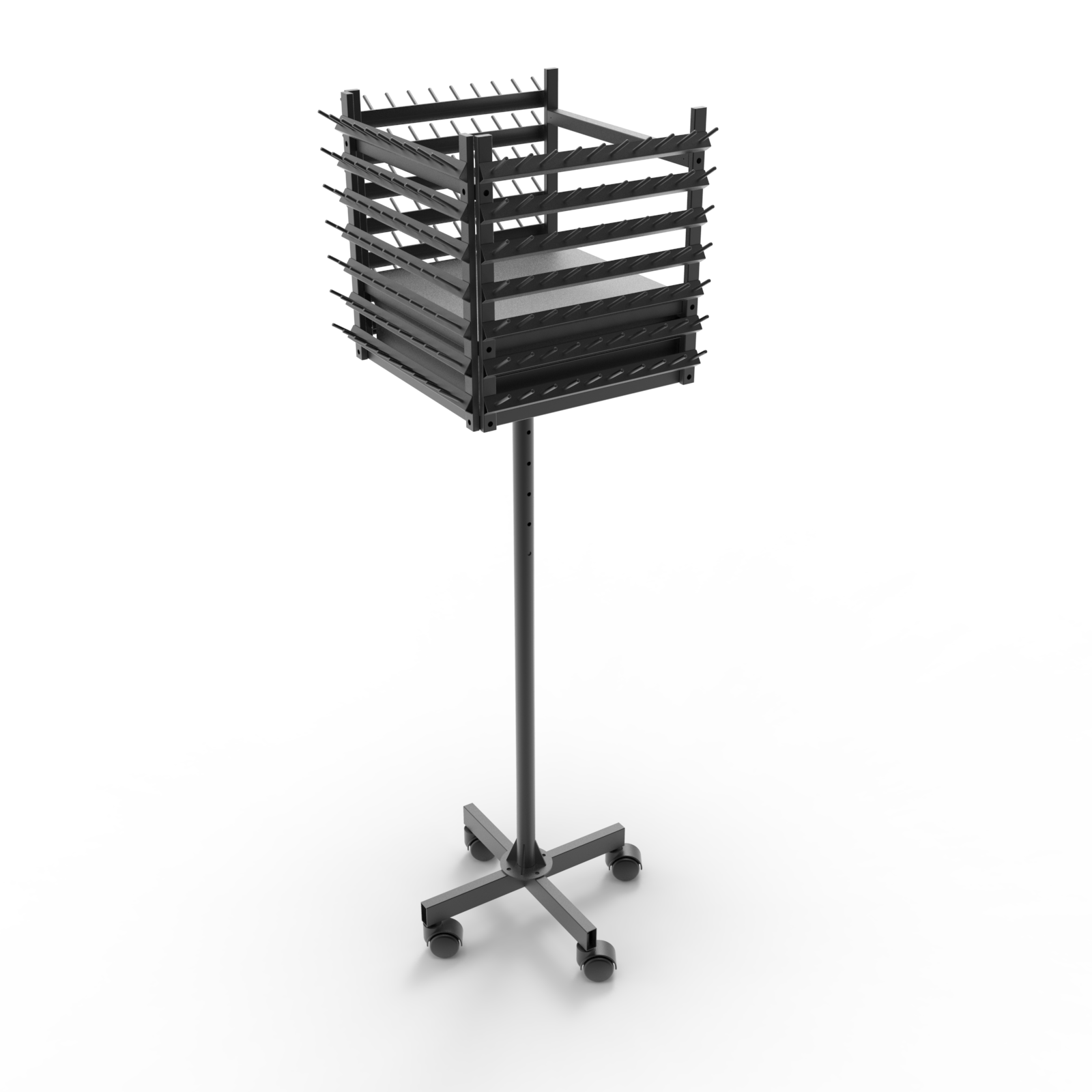 Apache Custom Metal Movable Rotating Wig Display Stand Supermarket Shelves — view 3