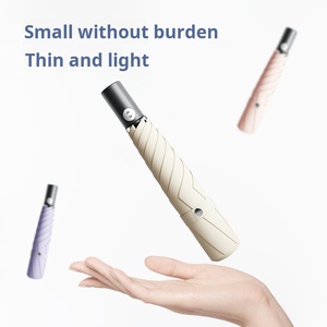 Parasol LM-L <span class=keywords><strong>ultra</strong></span>-léger portable anti-UV pour femmes <span class=keywords><strong>Mini</strong></span> parapluie compact à trois plis pour cadeaux d'affaires pluie ou brillance - Product Image 3