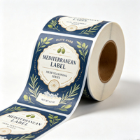 Étiquettes alimentaires personnalisables écologiques pour huiles comestibles, résistantes à l'huile et à l'eau, en vinyle adhésif