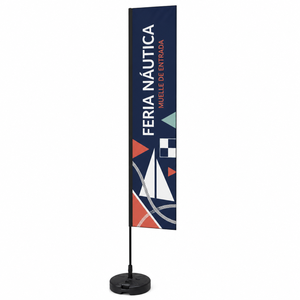 Bandera Rectangular Publicitaria con Estaca para Tierra <span class=keywords><strong>o</strong></span> Base Cruzada para Eventos en Campus, Kit Completo de Suministro de Banderas, Enví<span class=keywords><strong>o</strong></span> Directo de Fábrica - Product Image 6