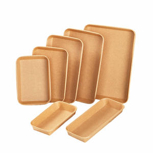 Caja de comida para llevar ecológica, desechable, antivaho, con tapa, de papel kraft, para llevar, contenedor para almuerzo. - Product Image 2