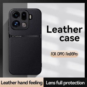 Funda de teléfono de cuero de lujo cubierta de protección de lente de cámara de montaje de coche magnético para <span class=keywords><strong>Oppo</strong></span> <span class=keywords><strong>Find</strong></span> X9 <span class=keywords><strong>Pro</strong></span> X9 X8 <span class=keywords><strong>Pro</strong></span> X8 - Product Image 1