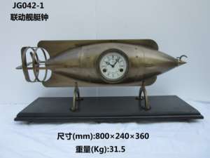 Horloge automatique industrielle en laiton massif de style <span class=keywords><strong>français</strong></span>, couleur bronze antique, 8 jours d'autonomie, modèle <span class=keywords><strong>sous</strong></span>-marin/torpedo - Product Image 3