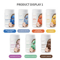 Mascarilla Facial Orgánica en Polvo para SPA de Belleza Profesional, Hidratante, Suavizante, Iluminadora, Antiarrugas, para Rostro y Nariz, Cristal