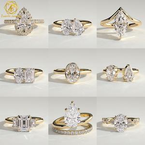 IGI-zertifizierter 5 ct D VS1 CVD im Labor gezüchteter Diamant 14K 18K Massivgold Goldringe Birnenförmiger Verlobungsring Schmuck für Damen - Product Image 3