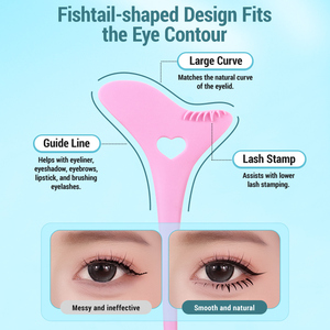Brosse applicatrice multifonctionnelle en silicone pour cils et maquillage des yeux - Product Image 1