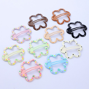 Floral Hollowed Out Acrylic Hair <b>Clip</b> 10 Cm For Women Daily Use - Product Image 3