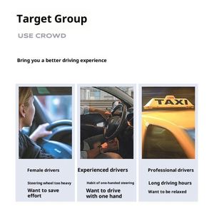 Volante auxiliar portátil de silicona ABS con rotación 360° para coche y camión, para giro con una sola mano - Product Image 4