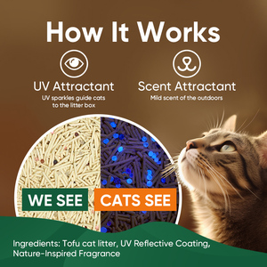 Usine en gros série haut de gamme sans poussière Tofu litière pour <span class=keywords><strong>chat</strong></span> UV Attractant Tofu Litière Guide Chats à utiliser <span class=keywords><strong>le</strong></span> bac à litière pour <span class=keywords><strong>chat</strong></span> - Product Image 3