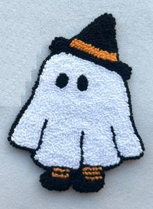 2025 Boutique Handmade Ghost Pumpkin Pattern Halloween Decoration <b>Punch</b> Needle Mug Rug Handicraft Coaster Gift Set - Product Image 6