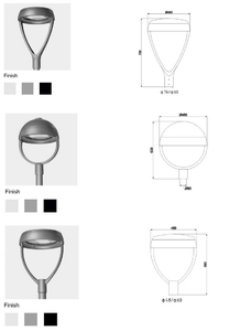ไฟ LED 100W ประสิทธิภาพสูงสำหรับสวนกลางแจ้งและถนน skd โคมไฟขั้วเปลือกหอยเปล่งแสงสีขาว - Product Image 6