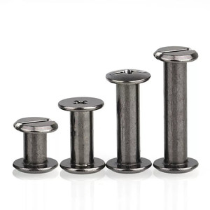 Custom Logo Black Carbon Steel Chicago Binding Post Schroef Metalen Schroef Post Nagel Klinknagel 6Mm 12Mm - Product Image 5