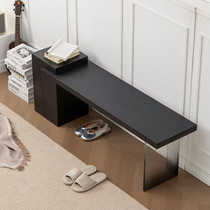 Banco <span class=keywords><strong>de</strong></span> <span class=keywords><strong>madera</strong></span> maciza cuadrado Simple moderno, taburete <span class=keywords><strong>de</strong></span> extremo <span class=keywords><strong>de</strong></span> <span class=keywords><strong>cama</strong></span> <span class=keywords><strong>de</strong></span> zapatos versátil y silencioso <span class=keywords><strong>para</strong></span> el hogar, dormitorio, comedor y sala <span class=keywords><strong>de</strong></span> estar - Product Image 2