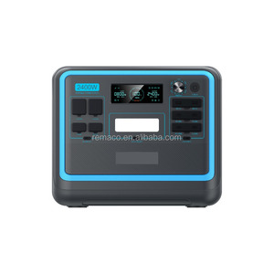 <span class=keywords><strong>Station</strong></span> d'alimentation portable 2400W en PVC, générateur solaire <span class=keywords><strong>de</strong></span> plus <span class=keywords><strong>de</strong></span> 200L <span class=keywords><strong>de</strong></span> capacité, Remaco RCO0303 220V/50Hz pour le camping en plein air, la randonnée - Product Image 2