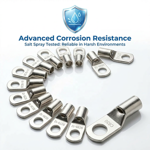 Cosses en cuivre AWG 2 <span class=keywords><strong>4</strong></span> 6 8 1/0 2/0 <span class=keywords><strong>4</strong></span>/0 SC, bornes annulaires tubulaires T3 plaquées étain brillant, connecteur électrique, RoHS Reach ISO45001 - Product Image 4