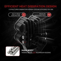 Feux de brouillard auxiliaires LED DRL ambre de 4 pouces pour montant A, pour F150, Hilux, Ranger, pick-up, UTV, SUV, tout-terrain 4x4
