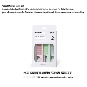 Ensemble de mini peignes à queue de poche, 4 pièces, couleurs pastel, pour les soins quotidiens des cheveux - Product Image 2