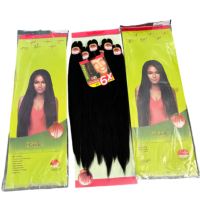 Extensions de cheveux faciles à tresser en gros 6X EZ, cheveux naturels raides Yaki pré-étirés pour tresses en boîte pour femmes noires