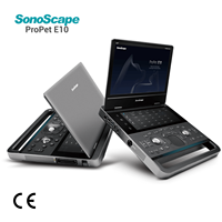 Ecógrafo Veterinario SonoScape ProPet E10 4D Doppler Color, Escáner de Diagnóstico Animal con Panel Táctil, Resistente al Agua y Función IA