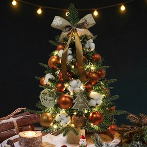 Christmas Decor 45cm 60cm Artifical Indoor Mini Led <b>Light</b> Plastic Christmas <b>Tree</b> and Decorations with Hanging Ornaments - Product Image 2