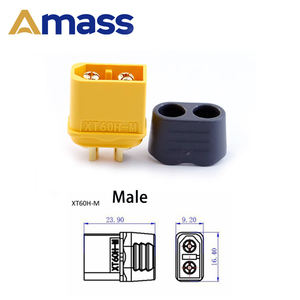 מחבר XT60H 2P דו-ליבתי נחושת נקבה וזכר עם מעטפת IP67 לרחפן מרובע-להבים, סוללת ליפו, ניילון RC - Product Image 2