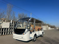 Bus de tourisme électrique Renqi 8 places à toit ouvert, sans porte, basse vitesse, moteur AC 4KW, batterie 72V 100Ah, pour zones touristiques