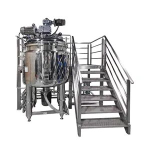 Liquid soap cosmetic high speed shear mixer homogenizer making machine vacuum emulsifying homogenizer emulsifier tank