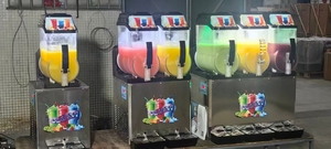 Machine à slush professionnelle Have Light <span class=keywords><strong>SM212</strong></span> en acier inoxydable de qualité alimentaire, 2 réservoirs, 800W, pour table, couleur noire - Product Image 3