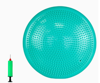 Pelota de Ejercicio Multifuncional Dingfeng, Color Negra, PVC, Diseño de Media Piña, Ecológica, Anti-Explosión, para Fitness Integral