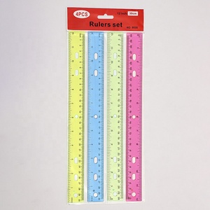 Righello in Plastica Colorato a <span class=keywords><strong>6</strong></span> Fori, 12 Pollici (30cm), Sistema Metrico, Righelli di Misurazione (Confezione da 4, Mix di 4 Colori) - Product Image 5