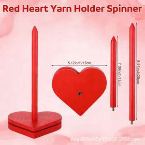 Wooden Yarn <b>Storage</b> <b>Rack</b> <b>Rotatable</b> Solid Wood Craft Supply Desktop Organizer Modern Style Gift For Knitting Crafts - Product Image 5