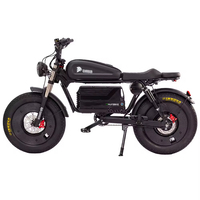 Vélo électrique Himoto White Warrior 3000w 60v 45ah Batterie Suspension réglable Porte-bagages en alliage d'aluminium Pneus larges pour la ville 80km/h