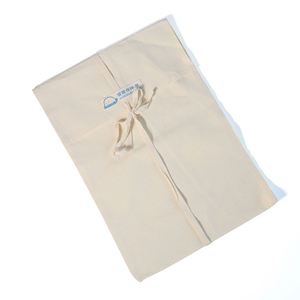 Sac enveloppe en coton et lin beige, durable, écologique, avec cordon de serrage, pour emballage cadeau de bijoux, personnalisable avec logo, vente en gros usine - Product Image 4