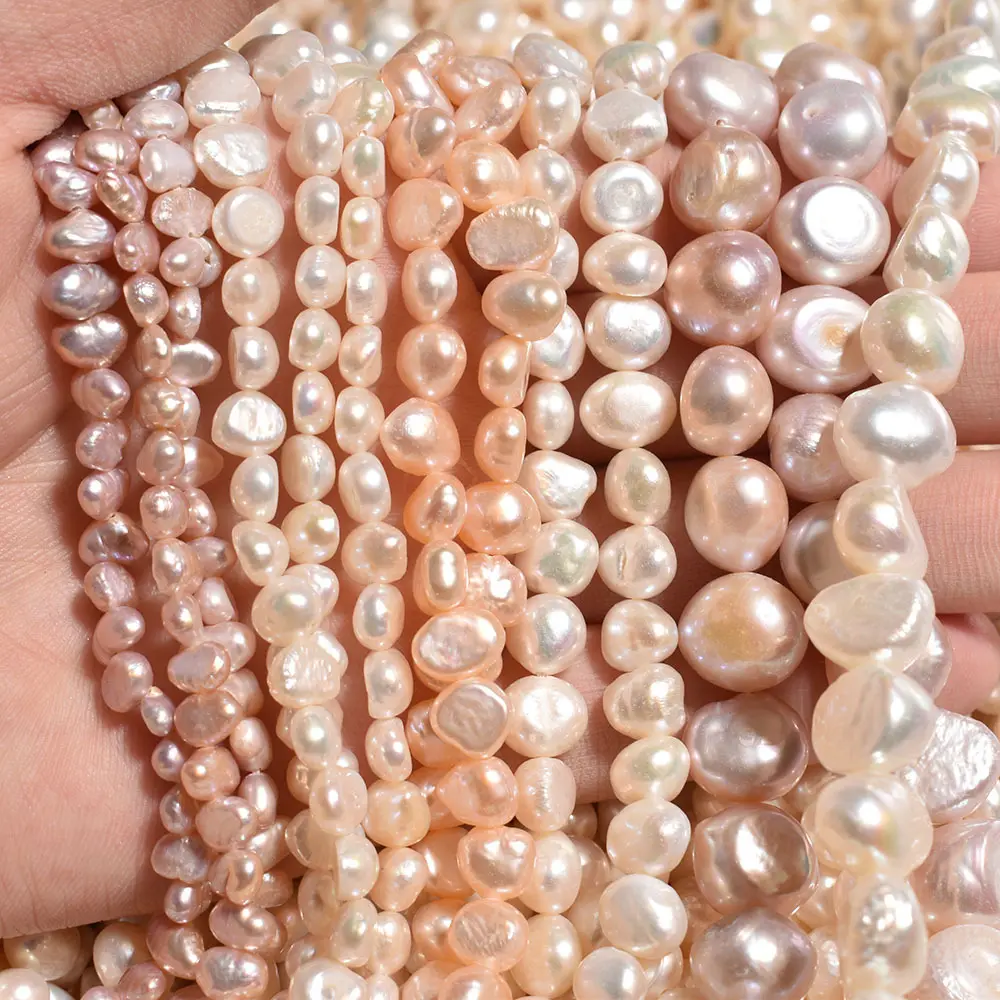 wholesale different shaped baroque pearl jewelry beads 6mm natural loose rope freshwater pearls and beads jewellery