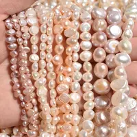 Großhandel anders geformte Barock perlen Schmuck Perlen 6mm natürliche lose Seil Süßwasser perlen und Perlen Schmuck