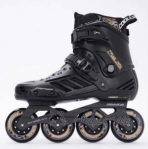 Patins à roulettes en ligne pour adultes Freestyle Slalom Hard Boot 4WD, matériau professionnel des roues en aluminium, châssis en aluminium, matériau PU, chaussures de patinage - Product Image 3